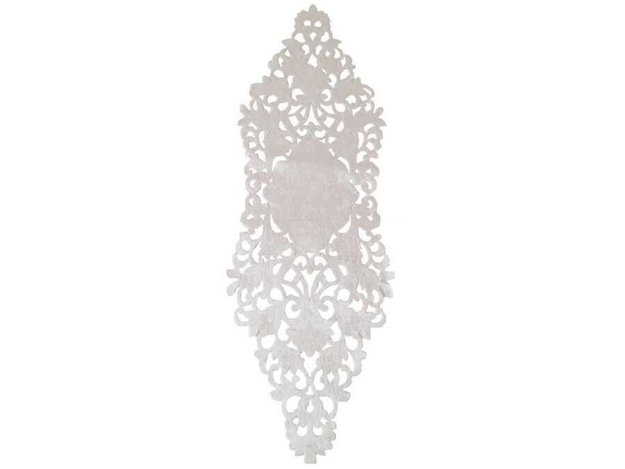  Snowdrop Lux Velvet Runner Cream - Thumbnail