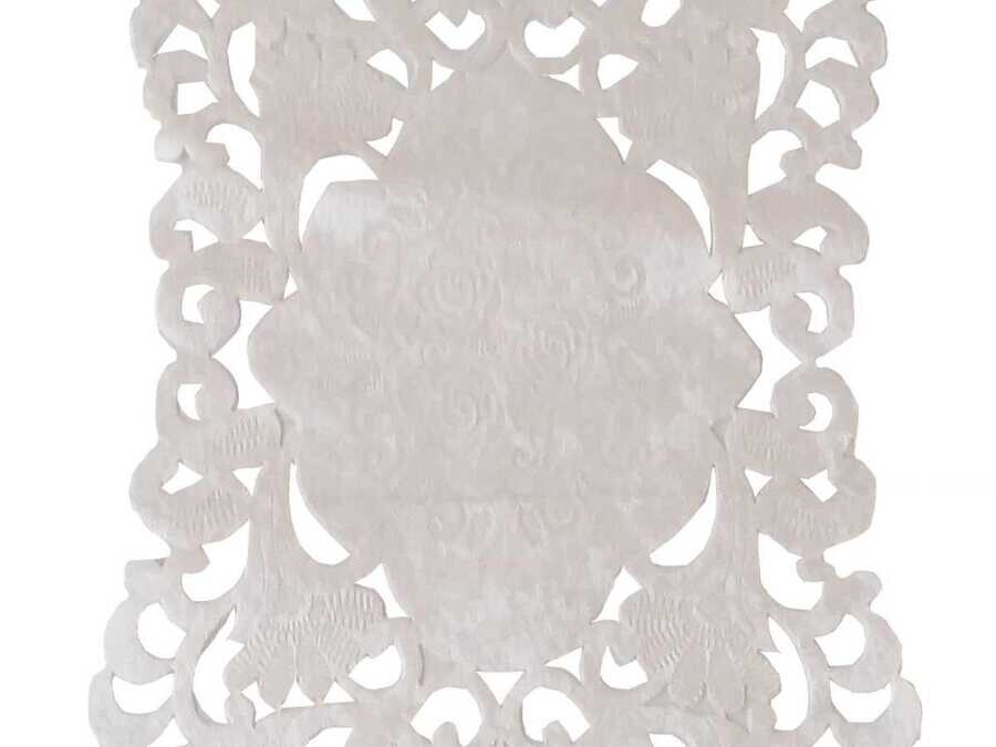  Snowdrop Lux Velvet Runner Cream - Thumbnail