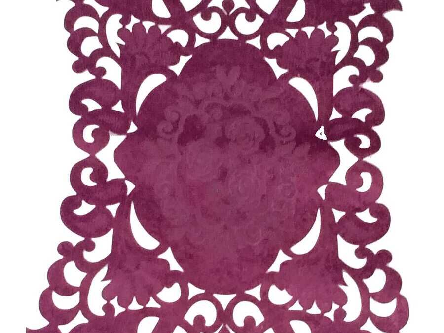Snowdrop Lux Velvet Runner Plum