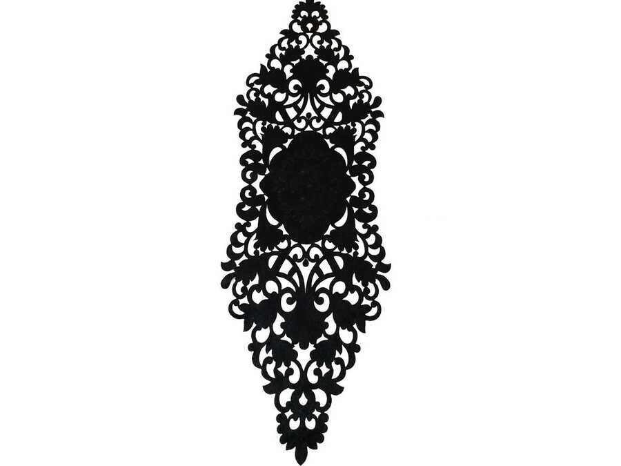  Snowdrop Lux Velvet Runner Black - Thumbnail