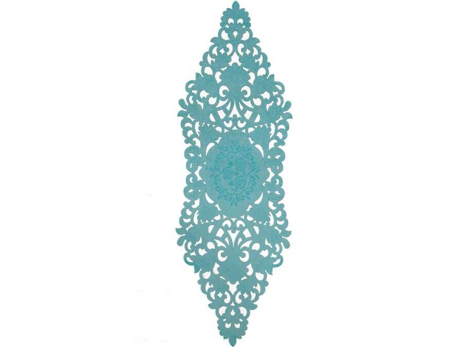 Dowry World - Snowdrop Lux Velvet Runner Turquoise Dowry World - Snowdrop Lux Velvet Runner Turquoise
