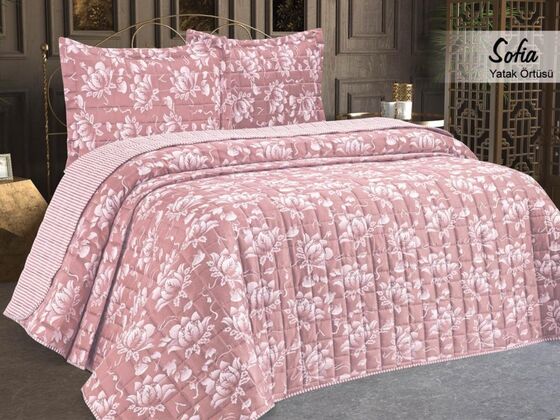 طقم غطاء سرير مزدوج - وردي Sofia