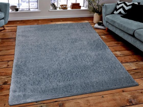 Soft Plain Carpet/Rug Rectangle 150x230 cm Blue