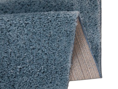 Soft Plain Carpet/Rug Rectangle 150x230 cm Blue - Thumbnail