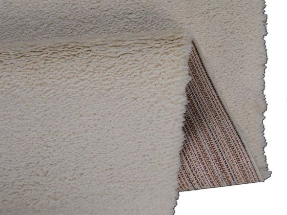 Soft Plain Carpet/Rug Rectangle 150x230 cm Cream