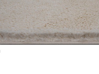 Soft Plain Carpet/Rug Rectangle 150x230 cm Cream - Thumbnail