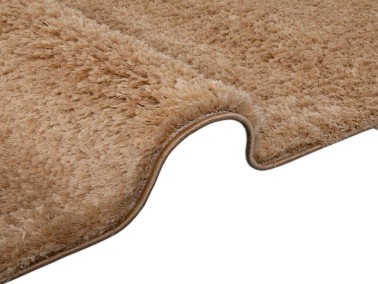 Soft Plain Carpet/Rug Rectangle 150x230 cm Gold - Thumbnail