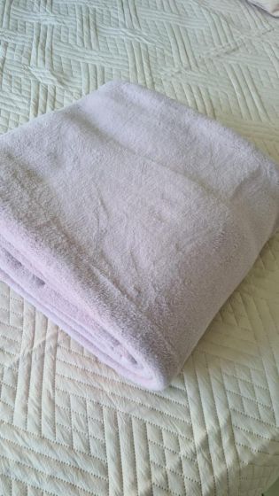 Soft Single Size Blanket 155x215 cm Cotton/Polyester Fabric Dry Rose