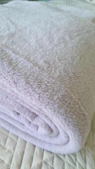 Soft Single Size Blanket 155x215 cm Cotton/Polyester Fabric Dry Rose