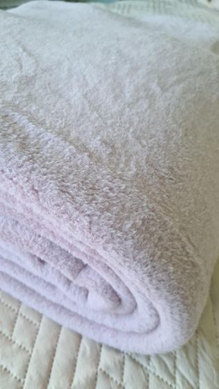 Soft Single Size Blanket 155x215 cm Cotton/Polyester Fabric Dry Rose