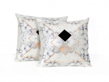 Square Velvet Cushion's Cover 2 PCS - Cream - Thumbnail