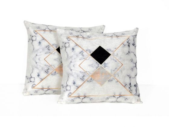 Square Velvet Cushion's Cover 2 PCS - Cream