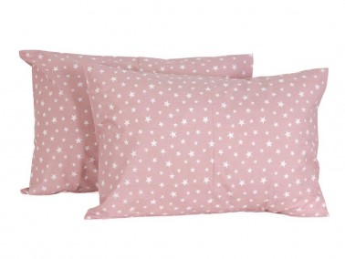 Star 2 pcs Pillowcase Pink - Thumbnail