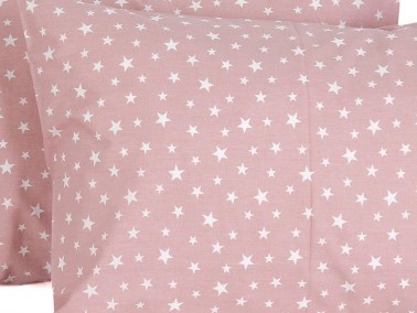 Star 2 pcs Pillowcase Pink - Thumbnail