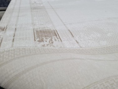 Star Oblong Rectangle 100% Microfiber Polyester Fringed Carpet 160x230 Cream Cappucino - Thumbnail