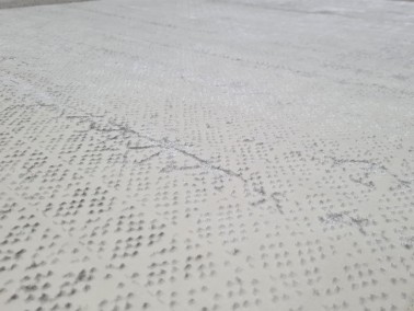 Star Point Rectangle 100% Microfiber Polyester Fringed Carpet 160x230 Cream Grey - Thumbnail