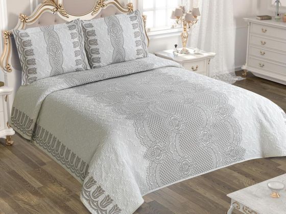 Stella Single San Marino Bedspread Set Gray