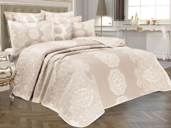 Stella Venezia Single Bedspread Set Light Brown