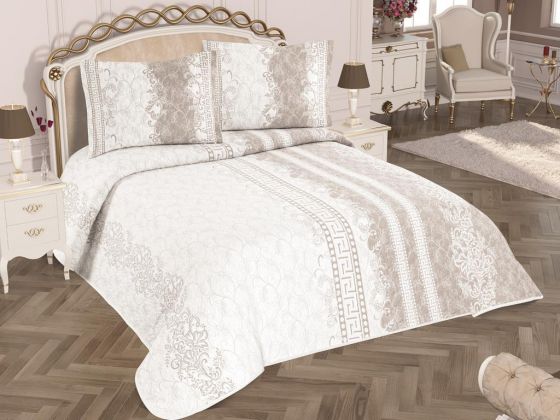 Stella Viena Single Bedspread Set Beige