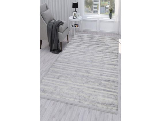 Still Lines Non-Slip Base Rectangular Carpet 80x150 Cm Beige