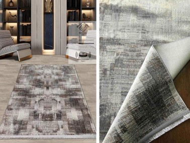 Çeyiz Diyarı - Still Patchwork Non-Slip Base Rectangular Carpet 80x150 Cm Beige