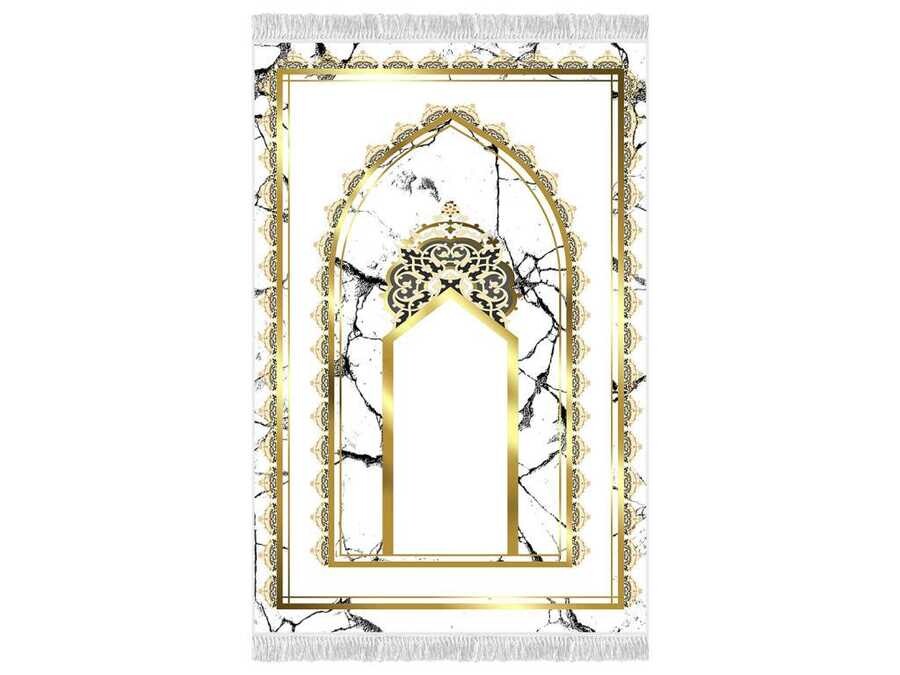 Stone Crown Velvet Prayer Rug - Thumbnail