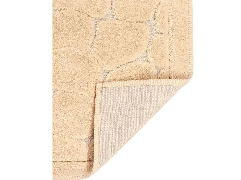 Stone Cotton Bath Mat Set of 2 Beige - Thumbnail