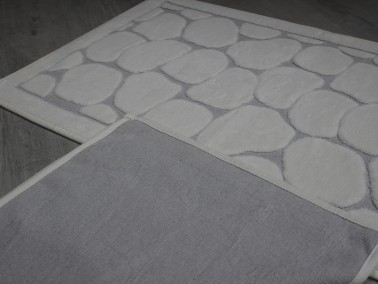 Stone Cotton Bath Mat Set of 2 White - Thumbnail