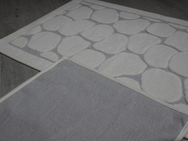 Stone Cotton Bath Mat Set of 2 White - Thumbnail