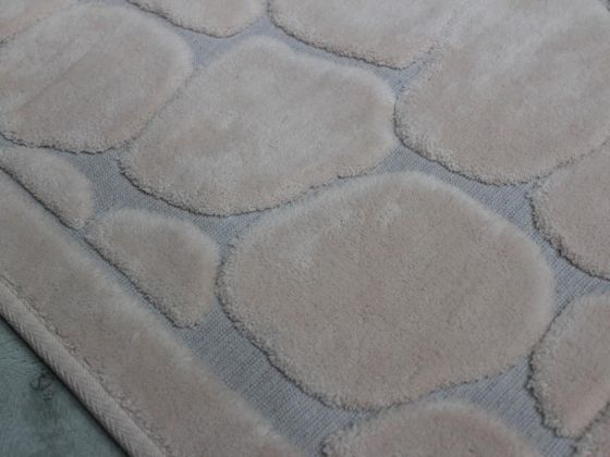 Stone Cotton Bath Mat Set of 2 Powder