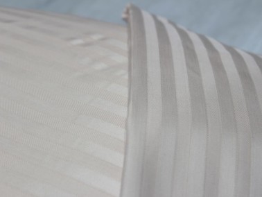 Stripe Pillowcase 2 pcs Brown - Thumbnail