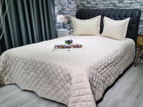 Sugar Double Quilted Bedspread Cappucino