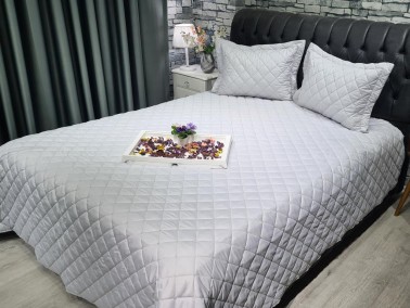 Sugar Double Quilted Bedspread Gray - Thumbnail