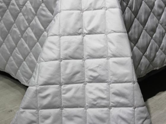 Sugar Double Quilted Bedspread Gray