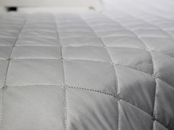 Sugar Double Quilted Bedspread Gray