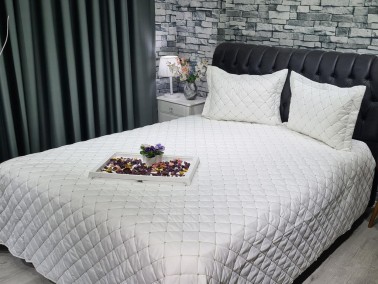 Sugar Double Quilted Bedspread Cream - Thumbnail