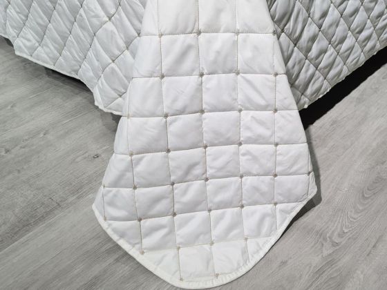 Sugar Double Quilted Bedspread Cream