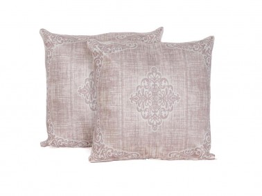 Sultan Velvet 2-Piece Cushion's Cover - Brown - Thumbnail