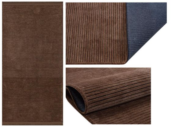 Sultan Non-Slip Base Rectangular Carpet 80x150 Cm Brown