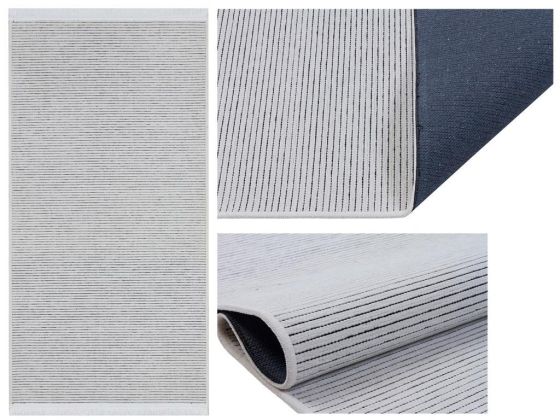 Sultan Non-Slip Base Rectangular Carpet 80x150 Cm Ecru