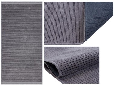 Çeyiz Diyarı - Sultan Non-Slip Base Rectangular Carpet 80x150 Cm Grey