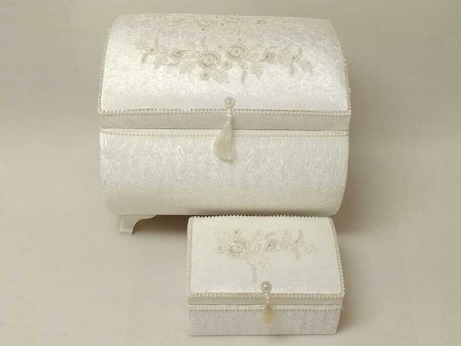 Dowry World - Sultan Double Dowry Chest - Cream Dowry World - Sultan Double Dowry Chest - Cream