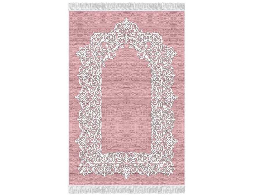 Sultani Velvet Prayer Rug Pink