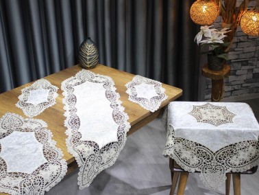 Suman Kordone Luxury Velvet Embroidered 5 Piece Living Room Set Black Gold - Thumbnail
