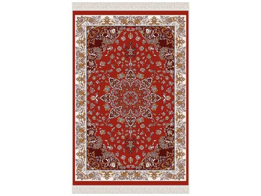 Hyacinth Dark Velvet Prayer Rug Burgundy - Thumbnail