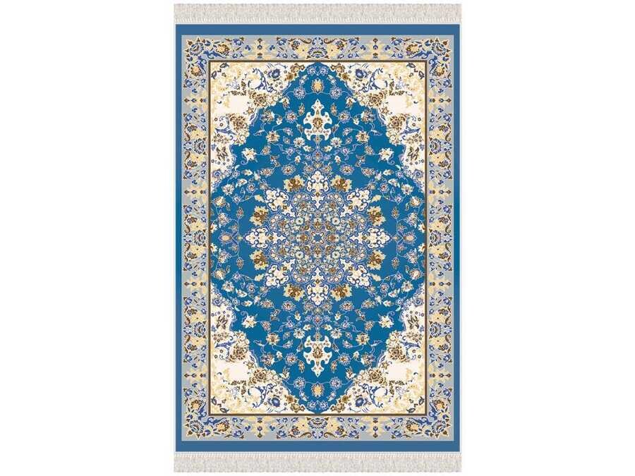 Hyacinth Velvet Prayer Rug Blue - Thumbnail