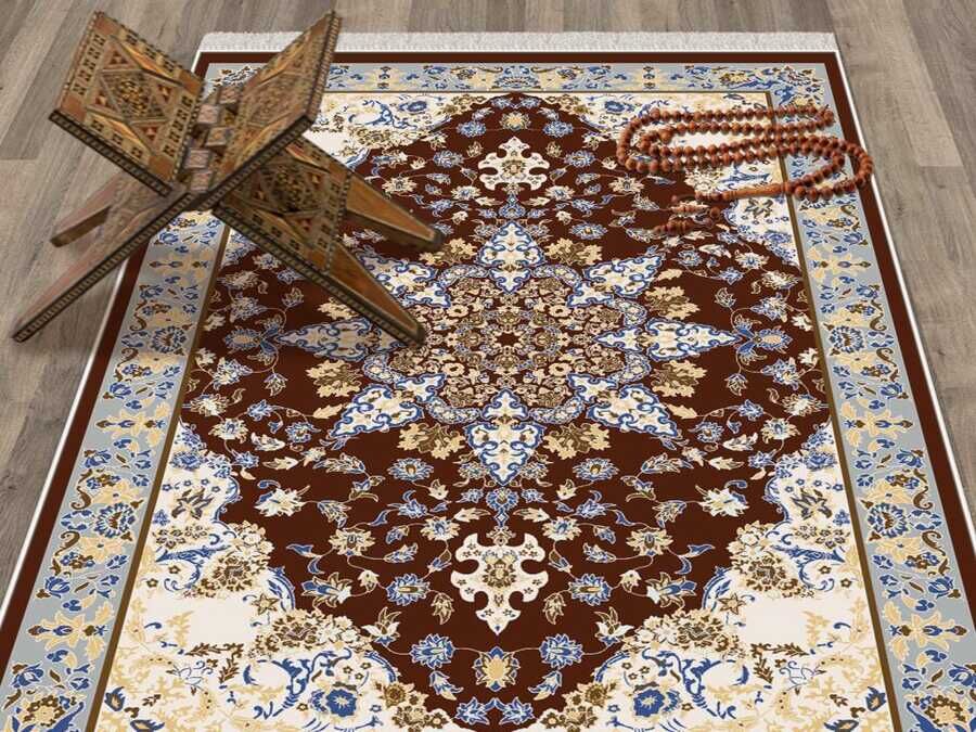 Hyacinth Velvet Prayer Rug Black