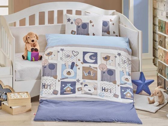 Sweet Home Baby Duvet Cover Set Blue