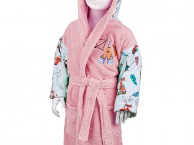 Fox 100% Cotton Kids Bathrobe 3-4 Years Old - Thumbnail