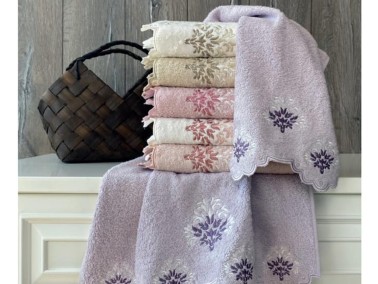 Çeyiz Diyarı - Tira Hand and Face Towel Set 50x90 cm 6 pcs in Set Çeyiz Diyarı - Tira Hand and Face Towel Set 50x90 cm 6 pcs in Set